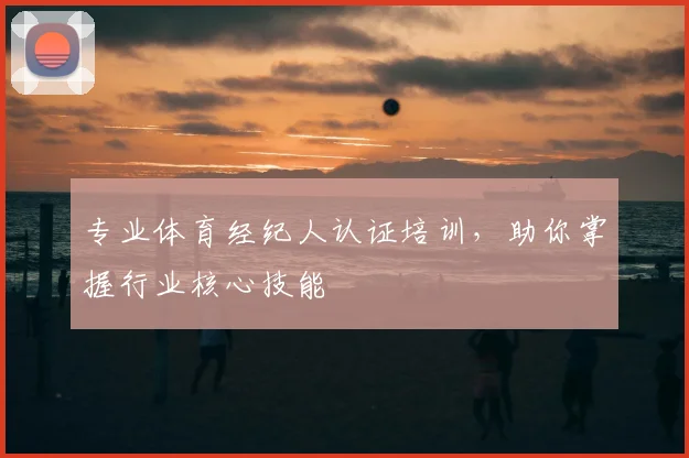 专业体育经纪人认证培训，助你掌握行业核心技能